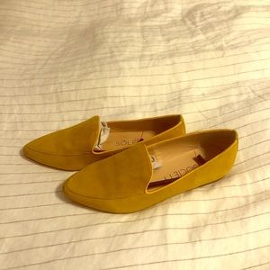 Sole Society mustard yellow flats.